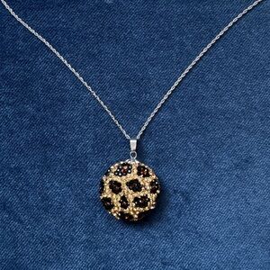 Sterling Silver Women’s  Necklace with‎ Crystal